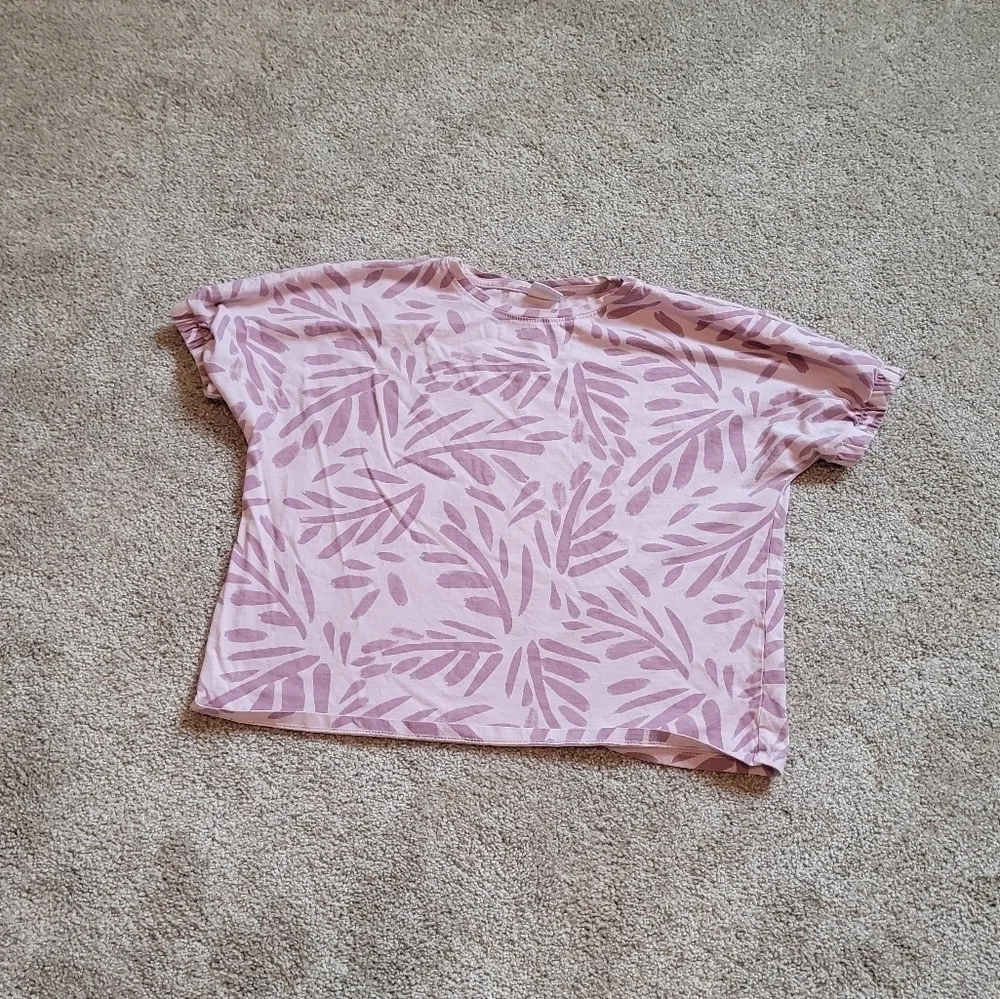 Zara Kids Purple Printed T Shirt Size 13-14